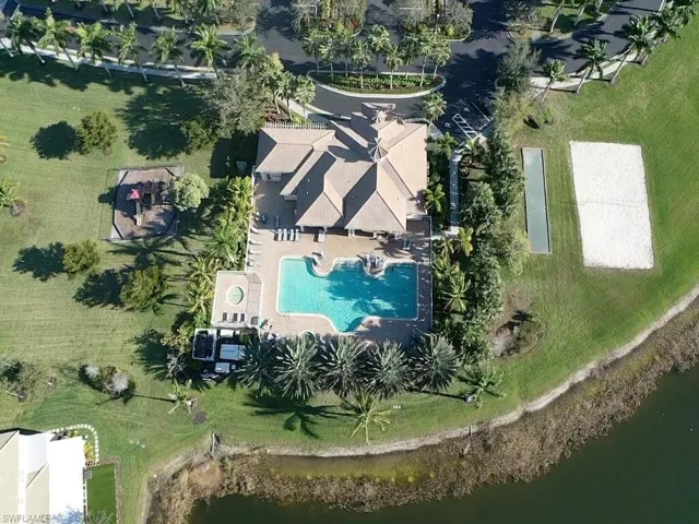 Aerial view of community pool