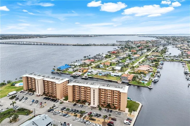 Bird's eye view of a large body of water