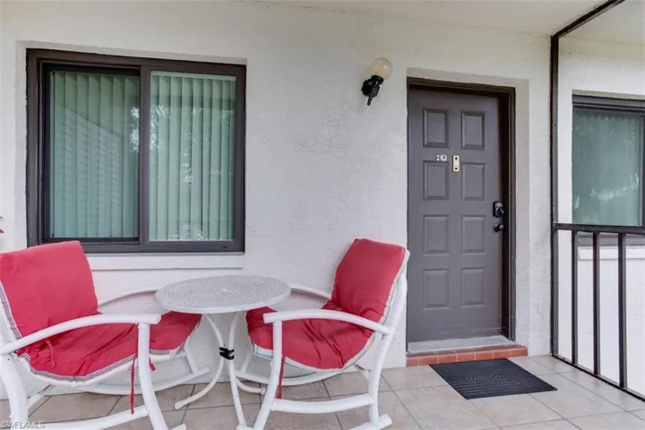 Washer and dryer are located behind closed doors on the front lanai