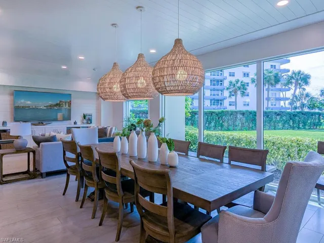 Dining room featuring plenty of natural light and light hardwood / wood-style flooring