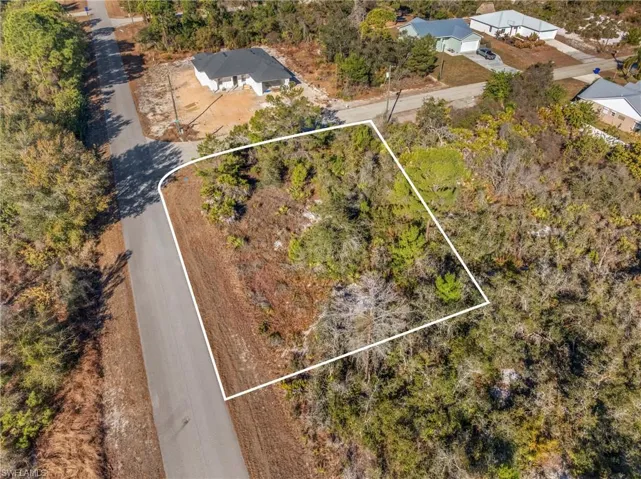 View of property location with property parcel outlined