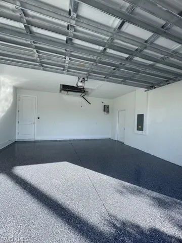 Garage with epoxy floor