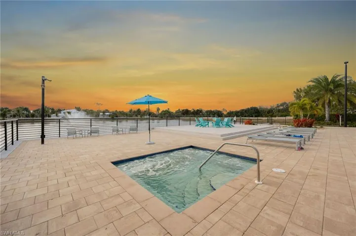 Community Spa at Sunset