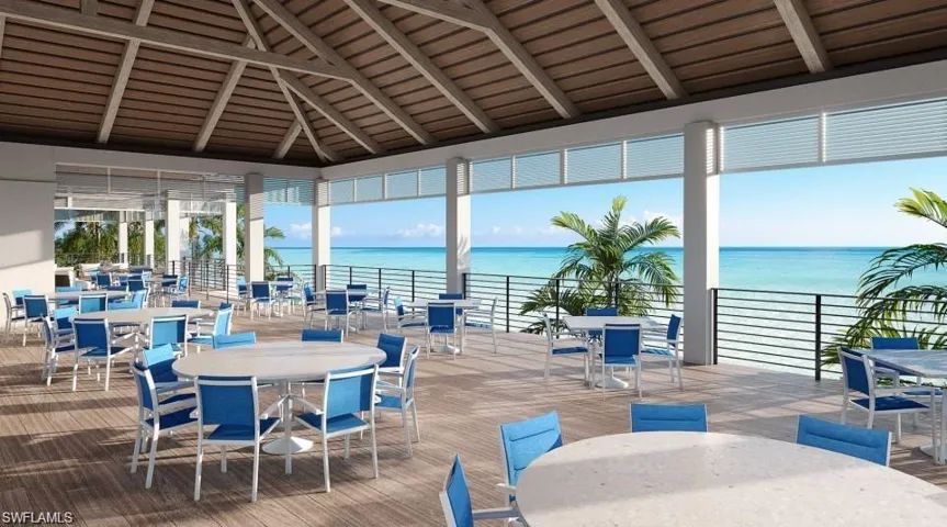 Enjoy sunset from the beach club deck.