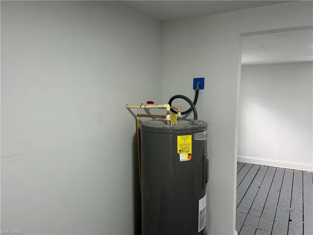 Utility room with water heater