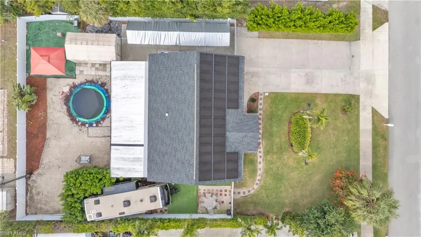 Birds eye view of property