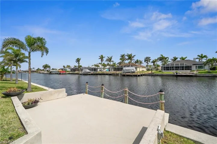 Concreted dock on the Gulf Access Canal