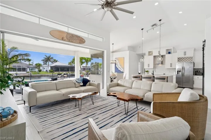 Great room opens to the Lanai and Pool area