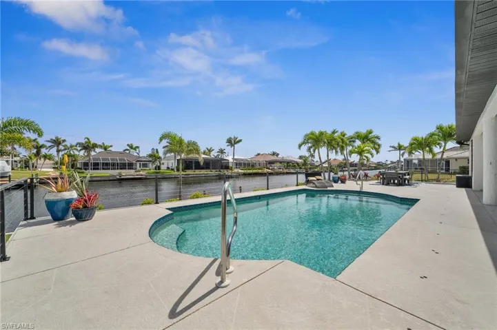 Large Pool overlooking Wide Gulf Access Canal