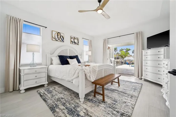 Primary Bedroom steps from the Pool