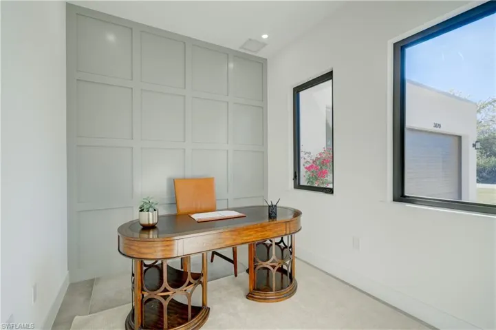 View of tiled home office