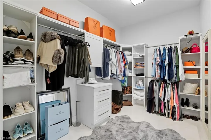 View of walk in closet