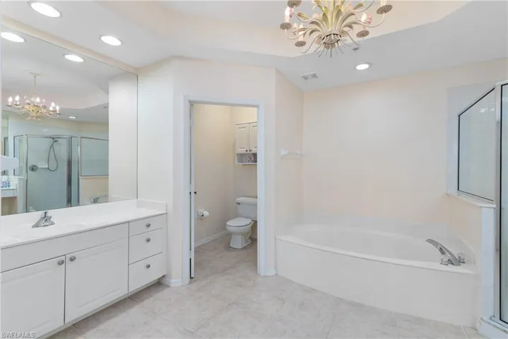 Full Bathroom with Independent Shower & Large Bathtub. Double Vanities & Sinks