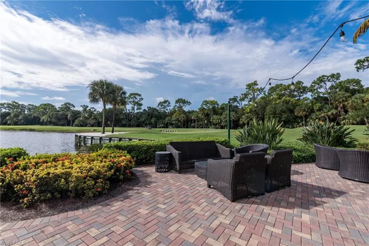 Clubhouse Patio/Terrace Area With a Water View