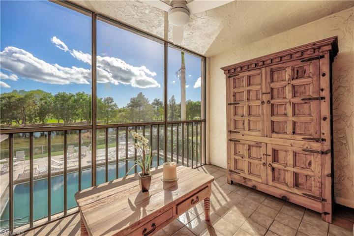 Southern exposure lanai overlooks the pool. New ceiling fan