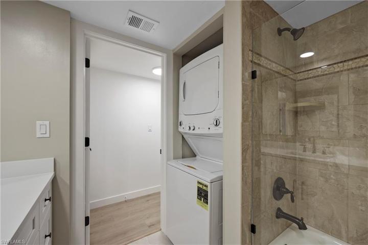 New shower fixtures and glass