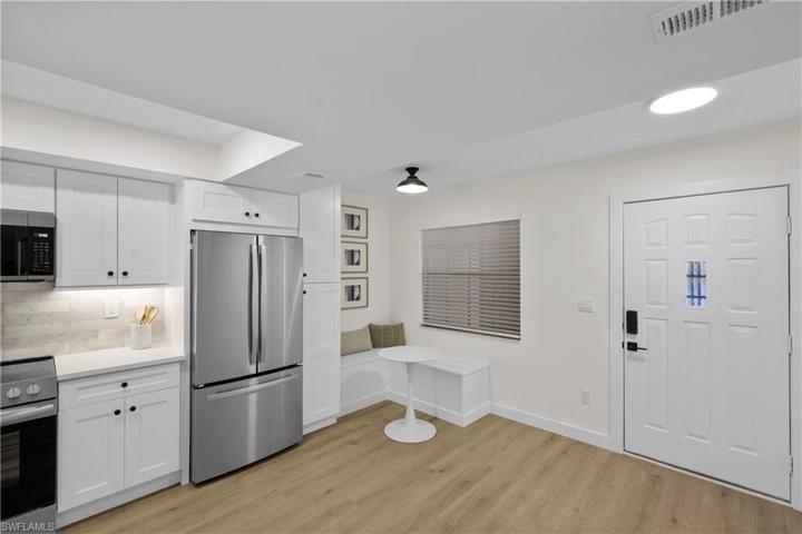 Kitchen area has been opened up, brand new cabinets and appliances