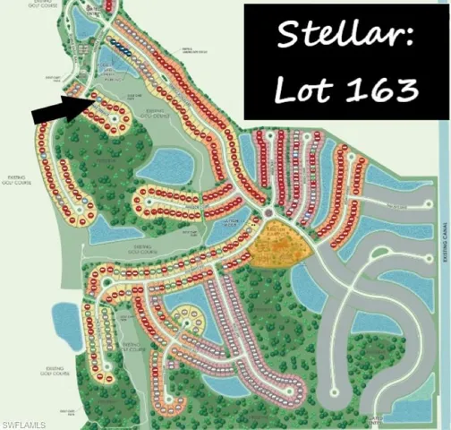 Site map: Golf-course view on a cul-de-sac street