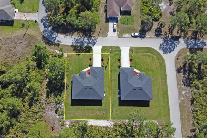 Birds eye view of property