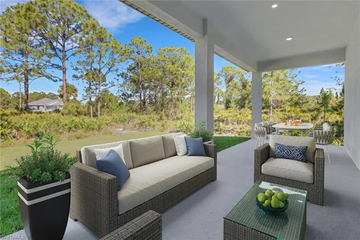 View of patio / terrace featuring an outdoor hangout area and outdoor dining space