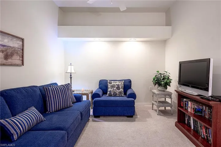 Den has new furniture.