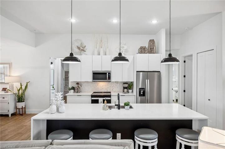 Kitchen and Island, with lots of room to entertain.