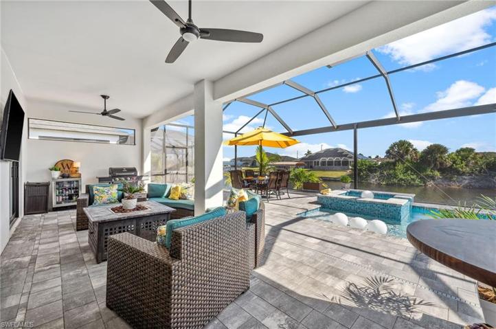 Large screened and covered lanai