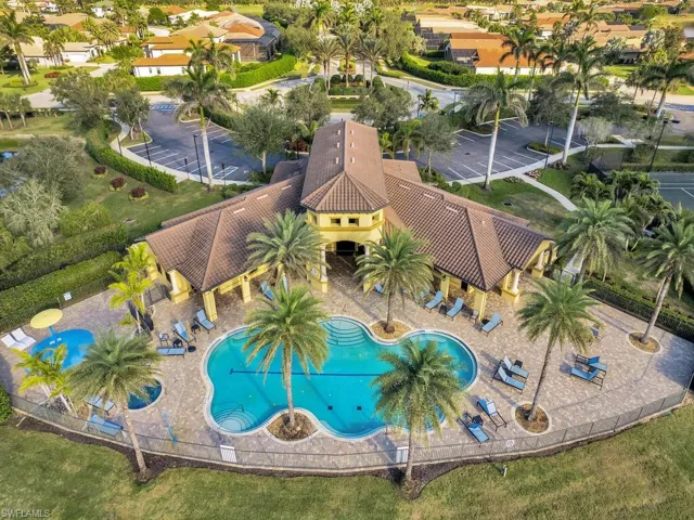 Bird's eye view of a pool