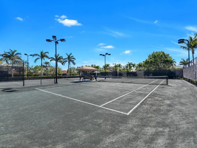 View of tennis court