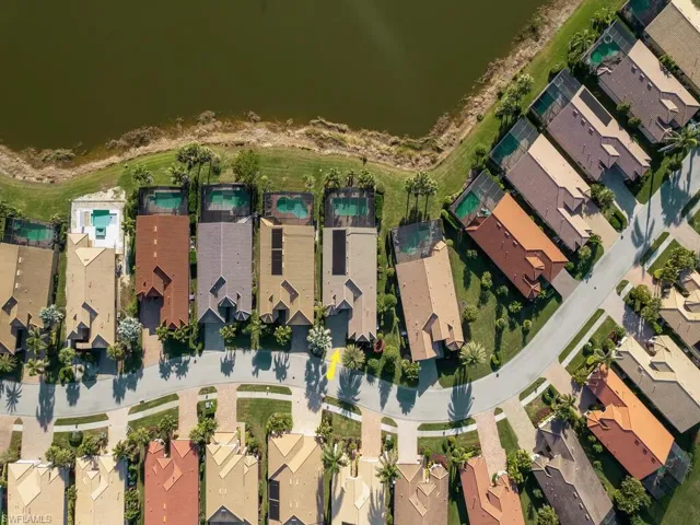 Aerial view of residential area