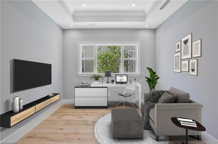 VIRTUALLY STAGED AS AN OFFICE/DEN