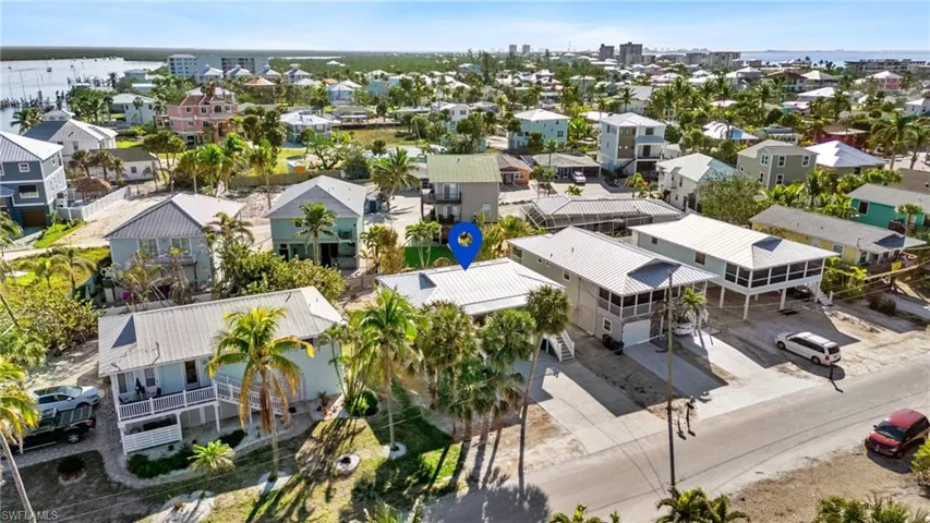 Birds eye view of property