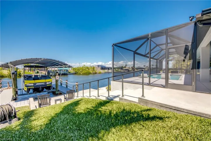 Stairway Leading To Boat Dock & Deck