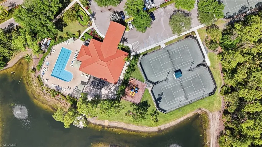 Aerial view of Carlton Lakes, a gated North Naples community with resort-style amenities