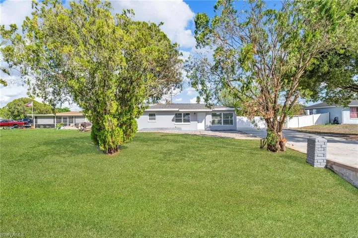 View of single story home