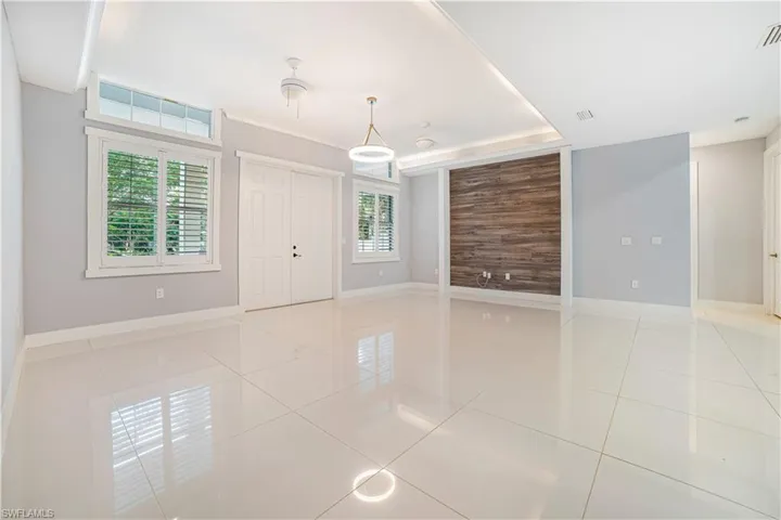 View of tiled spare room