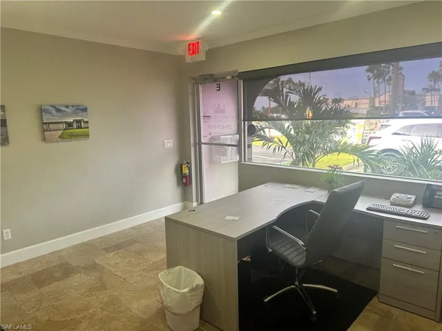 Office space with crown molding