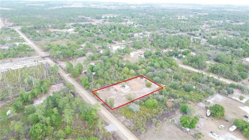 View of property location with property parcel outlined