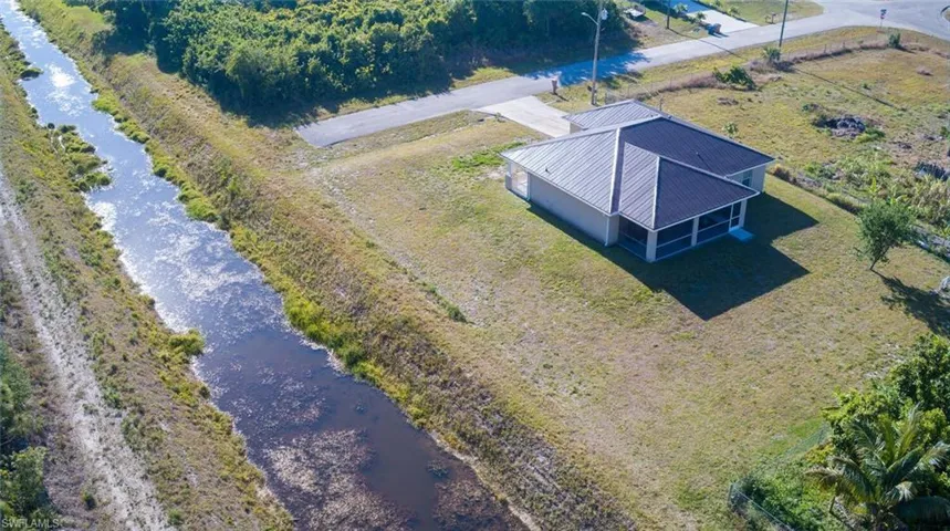 ...and located at the end of the street, next to a canal...