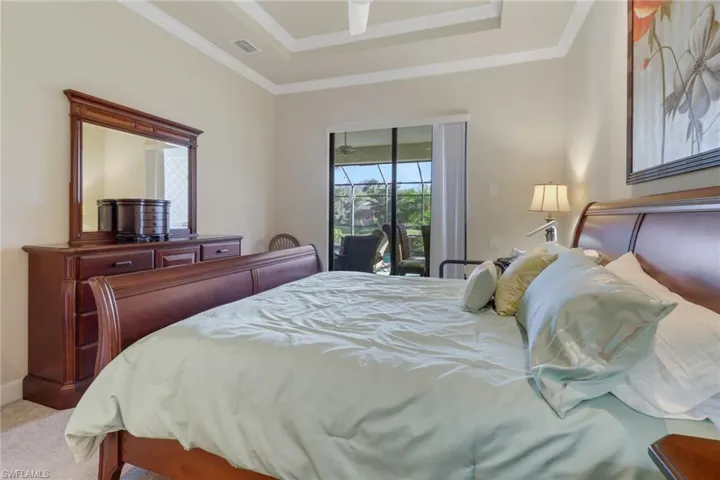 Master bedroom with entry to lanai