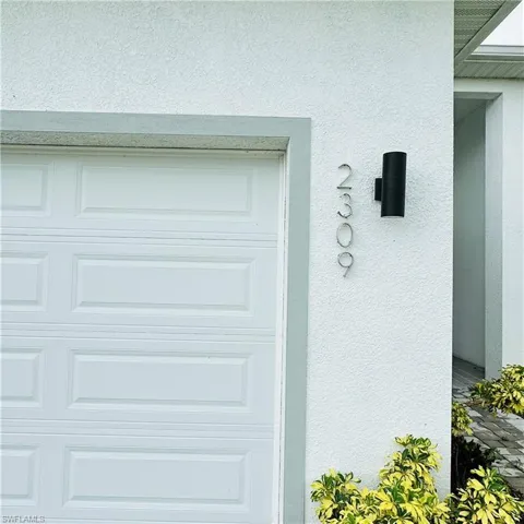 Exterior view of stucco siding
