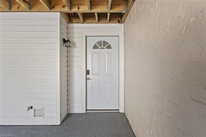 View of exterior entry