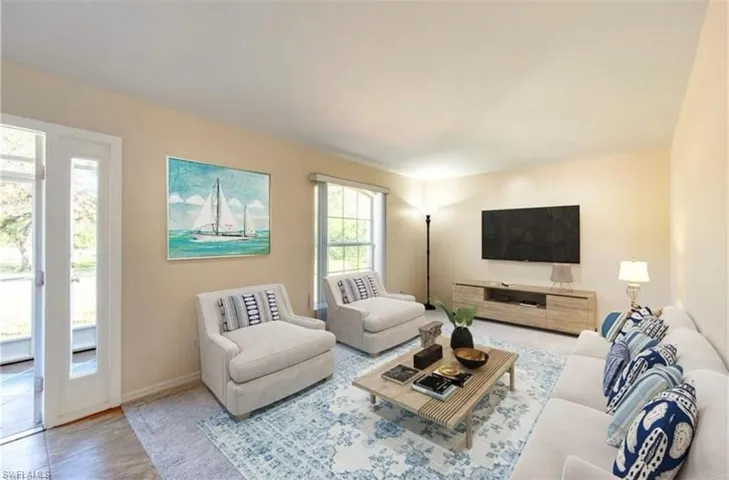 Living area with baseboards