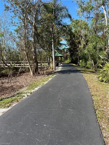 Bike path takes you to the land-side gazebo.