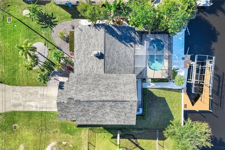 Drone / aerial view of stunning waterfront home