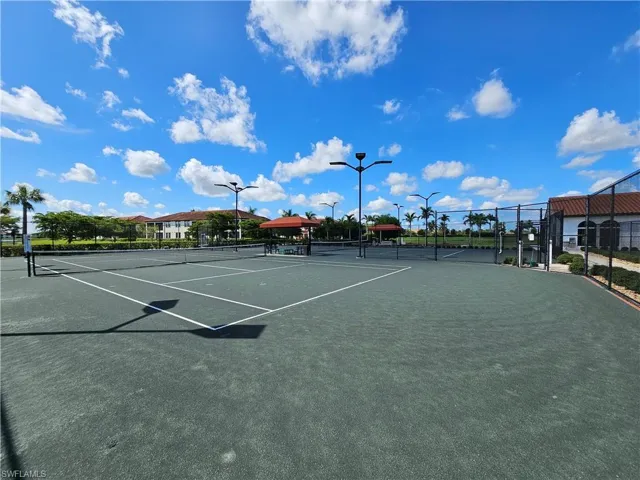View of tennis court