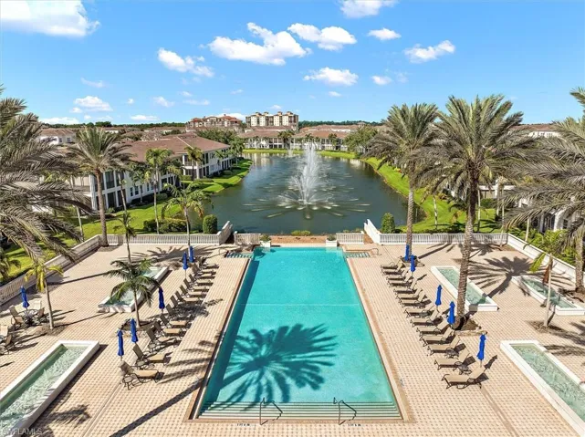 View of swimming pool featuring a water view