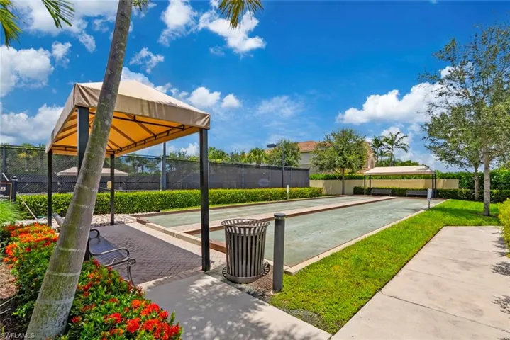 View of community featuring a bocce ball area