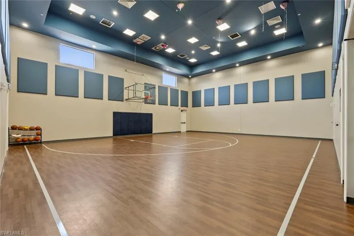 View of basketball court with community basketball court
