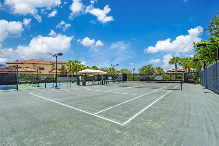 View of tennis court